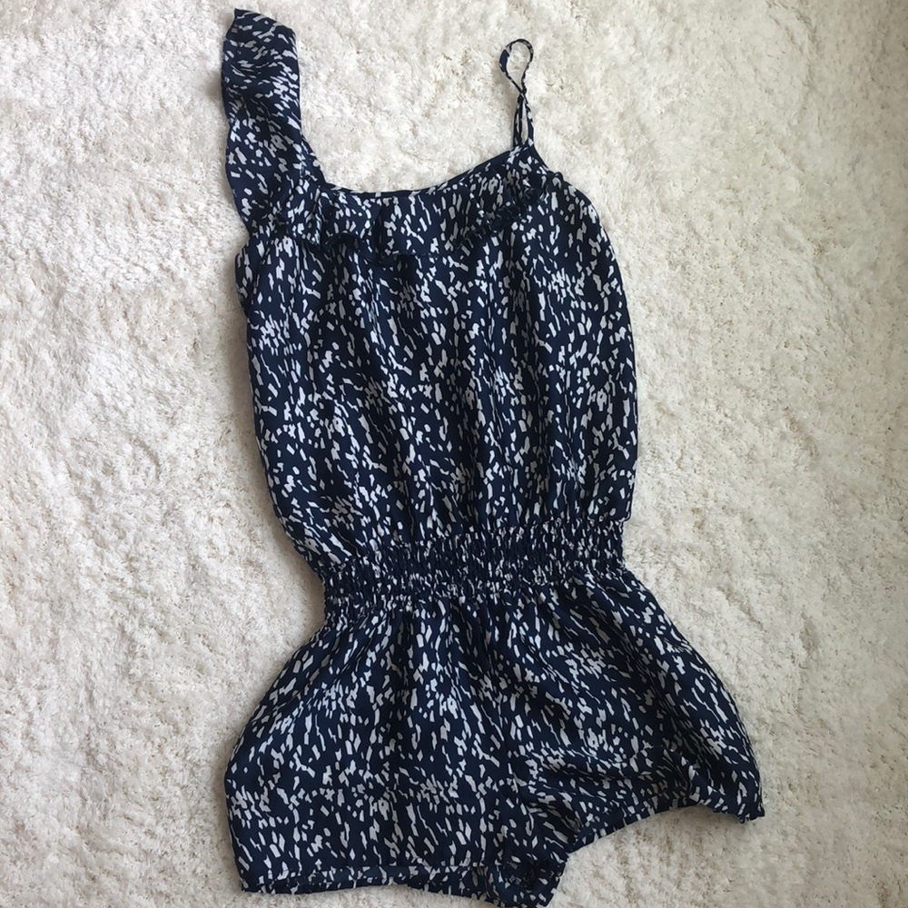 Ruffle strap romper